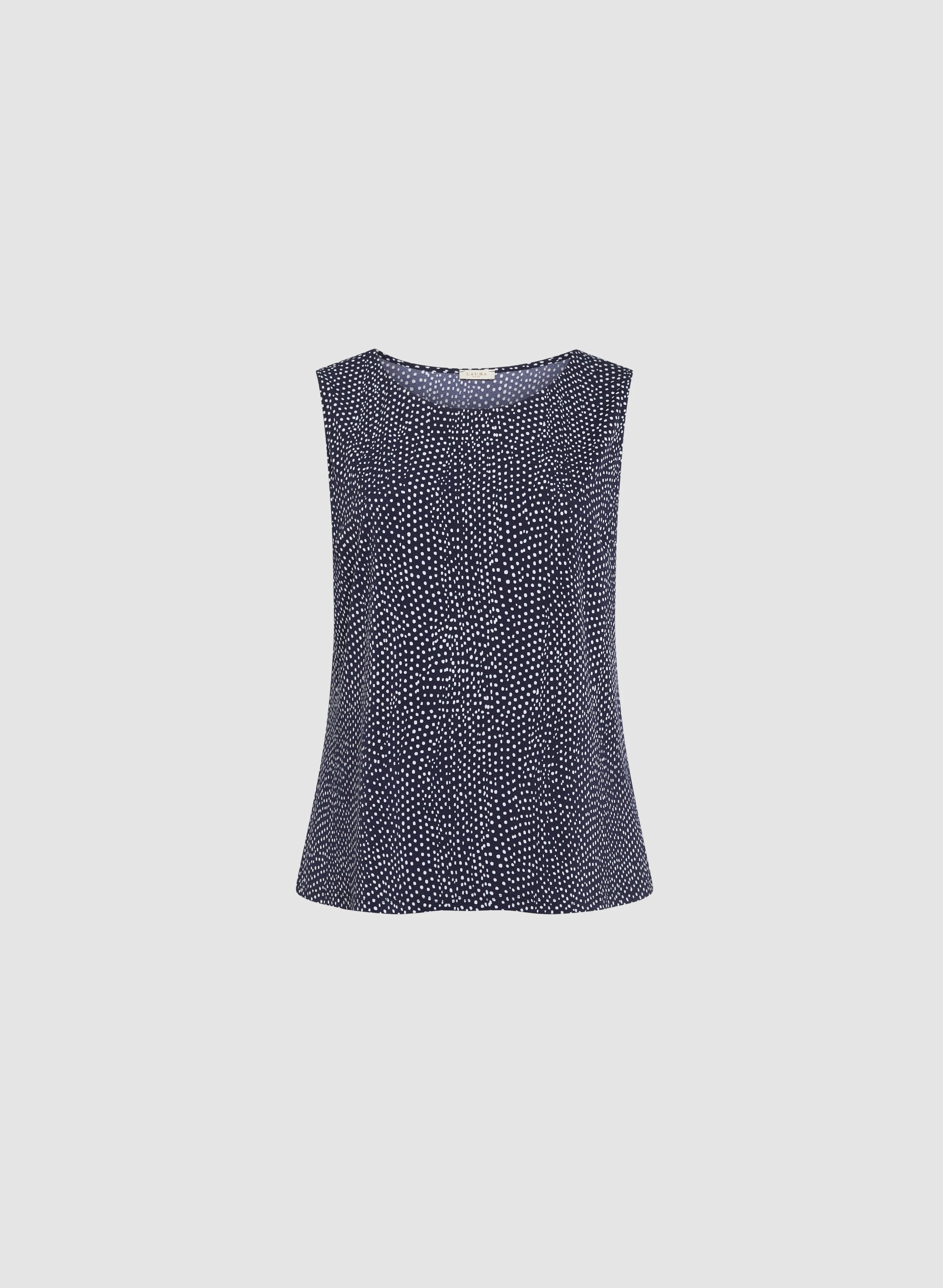 Sleeveless Polka Dot Top