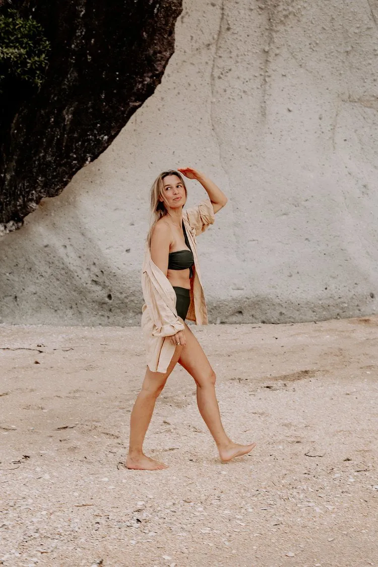 Soft Waist Bikini Bottoms Khaki