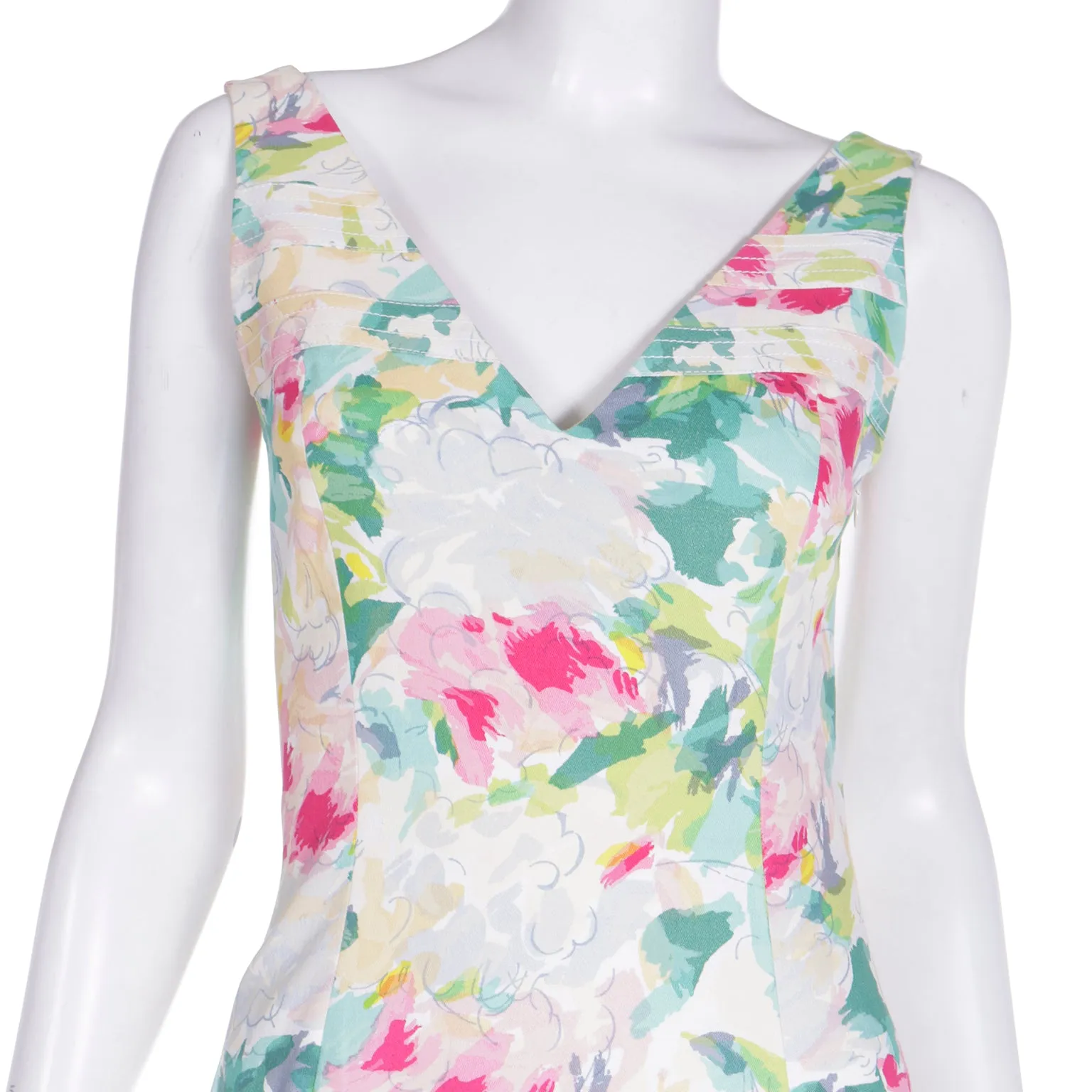 S/S 2005 John Galliano Pastel Floral Sleeveless Dress