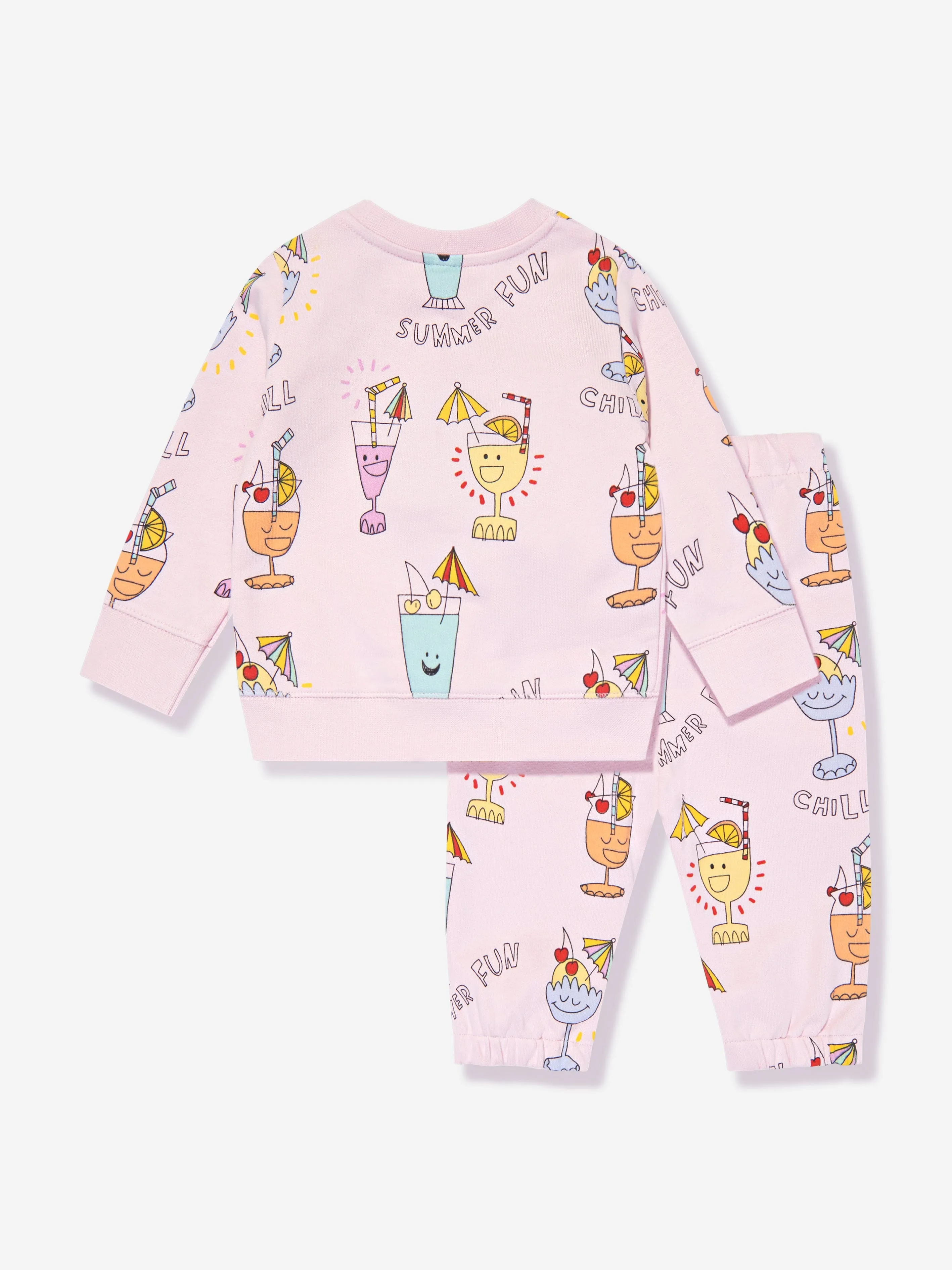 Stella McCartney Baby Girls Summer Fun Tracksuit in Pink