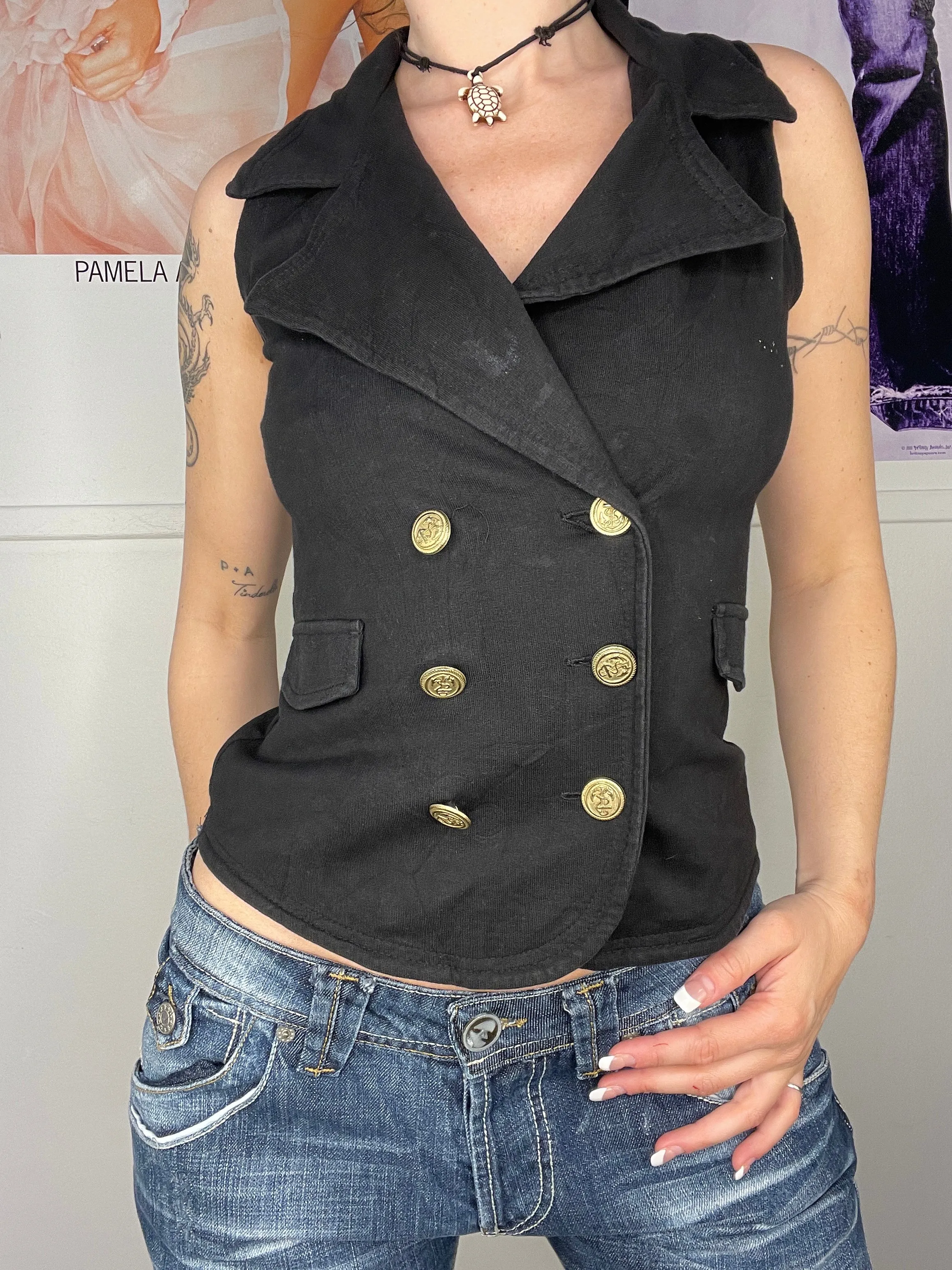 stretchy office wear vest with bottoms