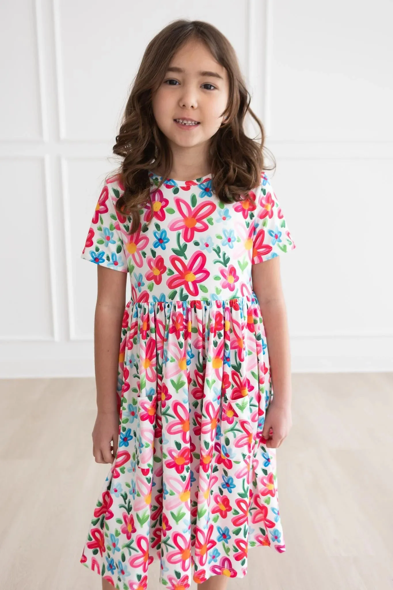 Summer Floral S/S Pocket Twirl Dress