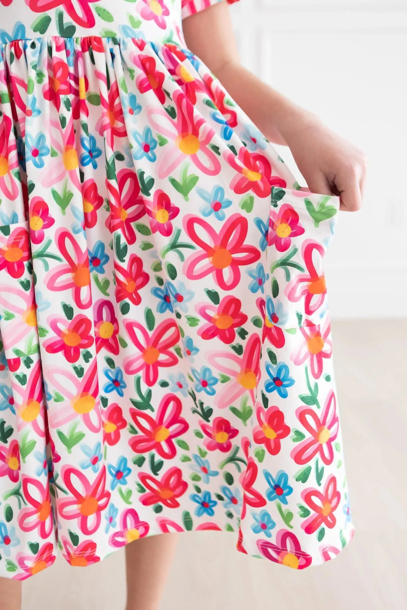 Summer Floral S/S Pocket Twirl Dress