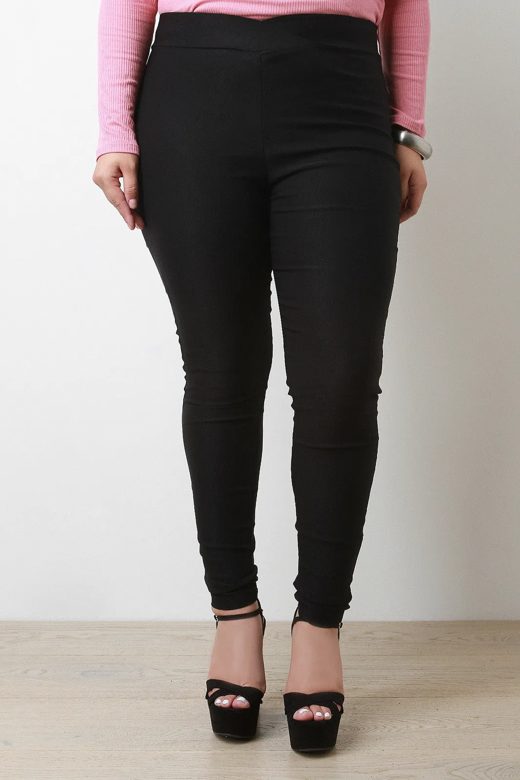 Tulip Waist Stretchy Skinny Pants