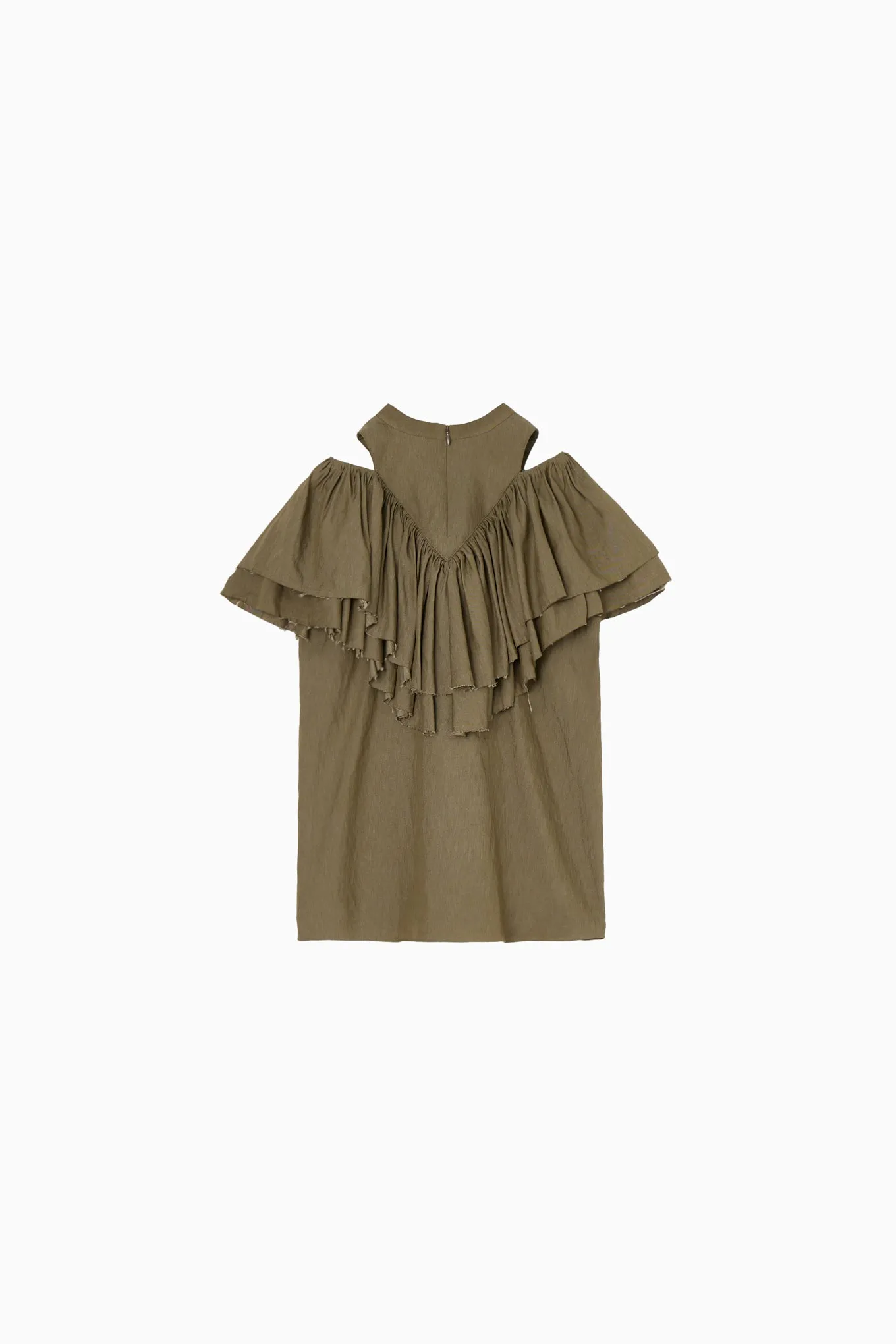 volume ruffle tops