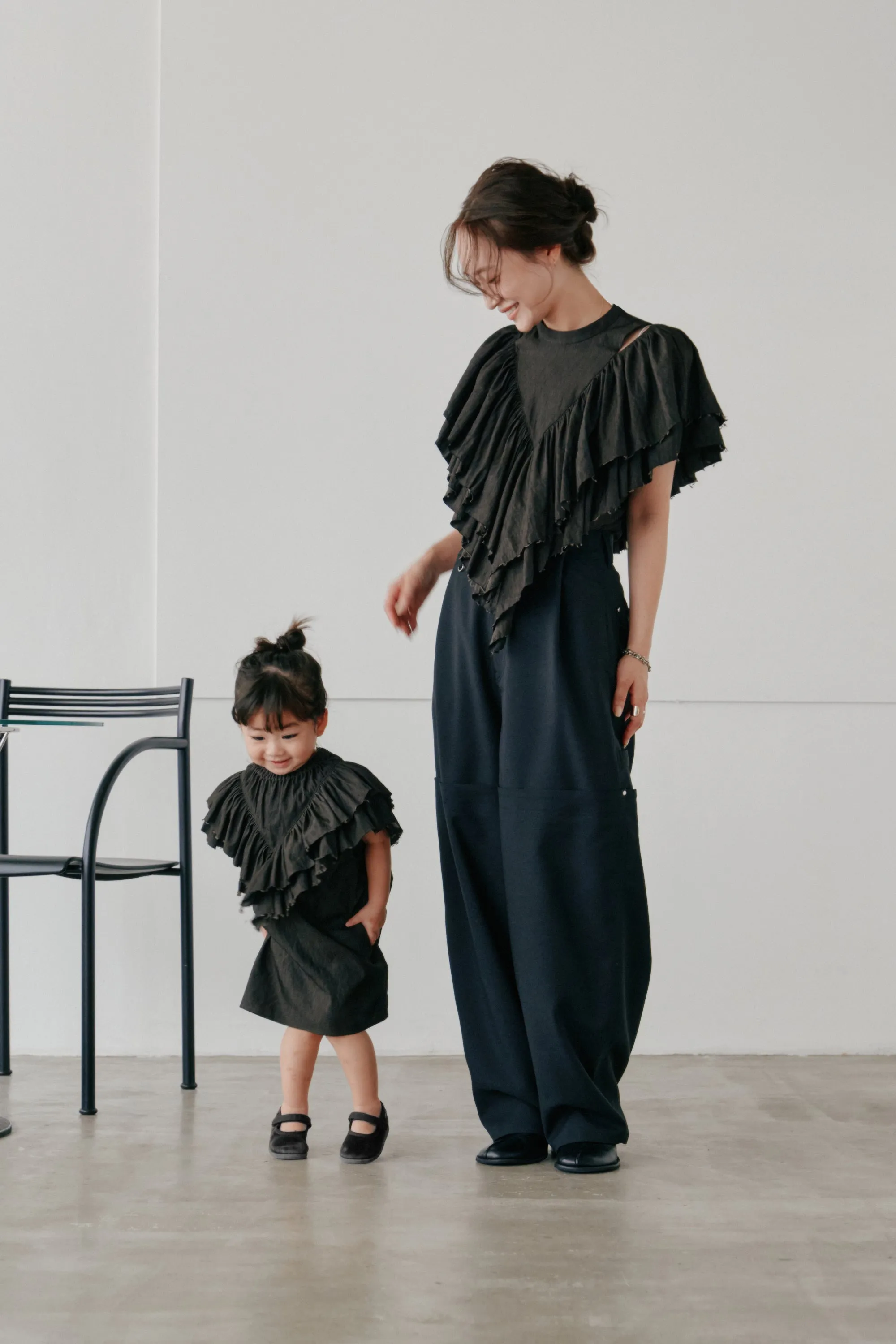 volume ruffle tops