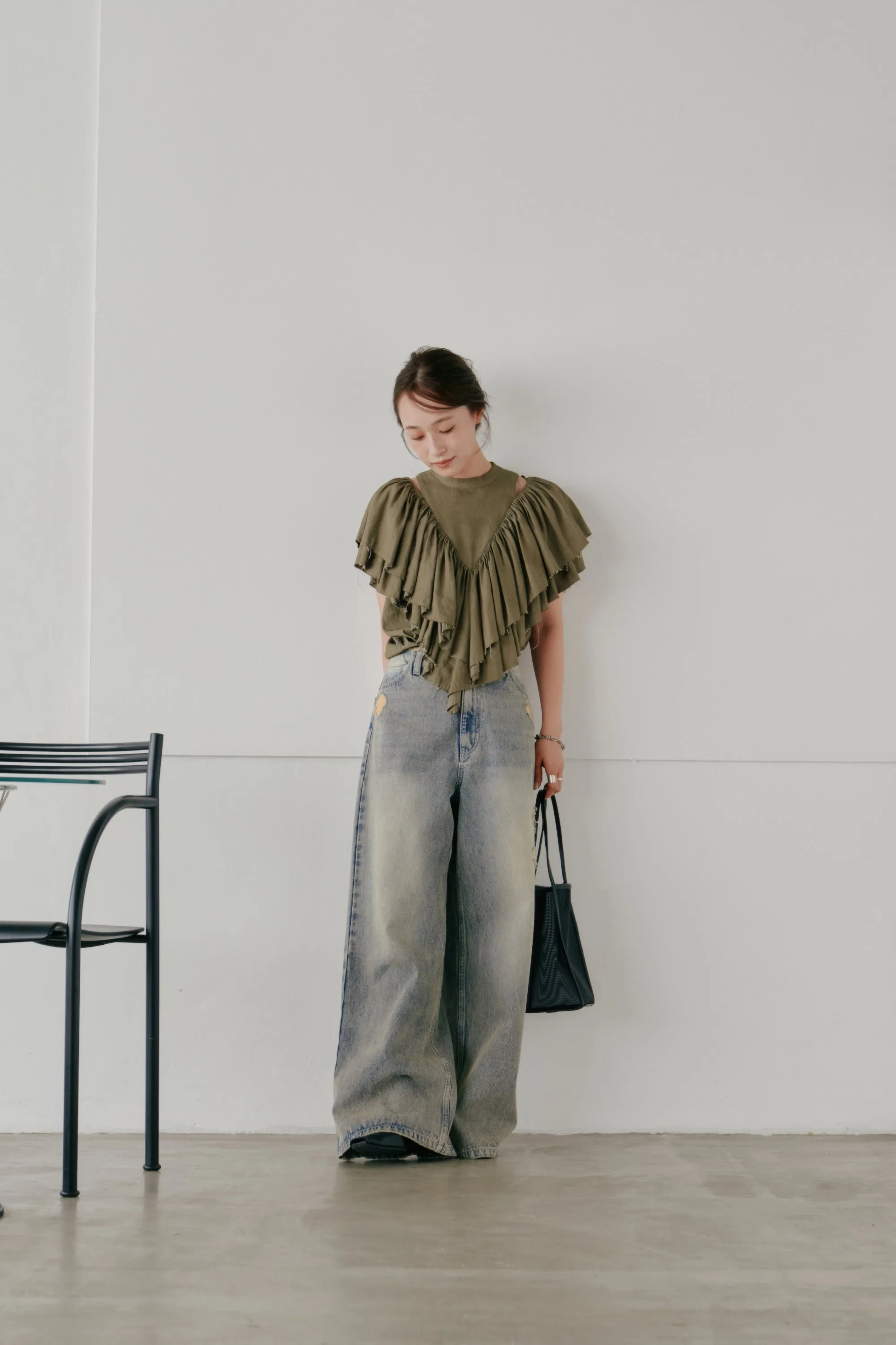 volume ruffle tops