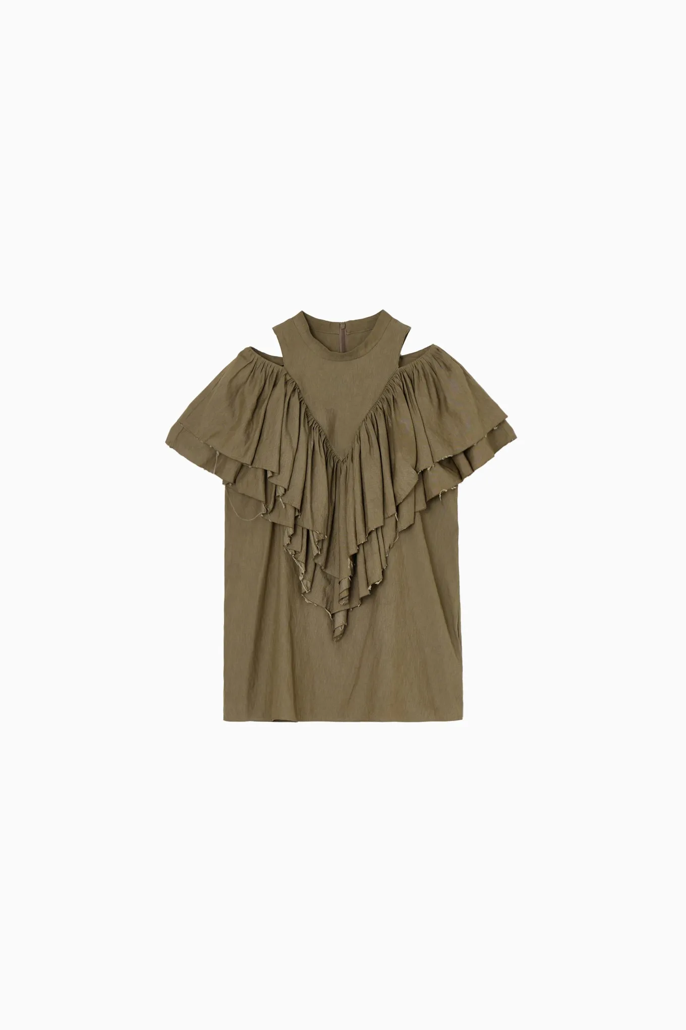 volume ruffle tops