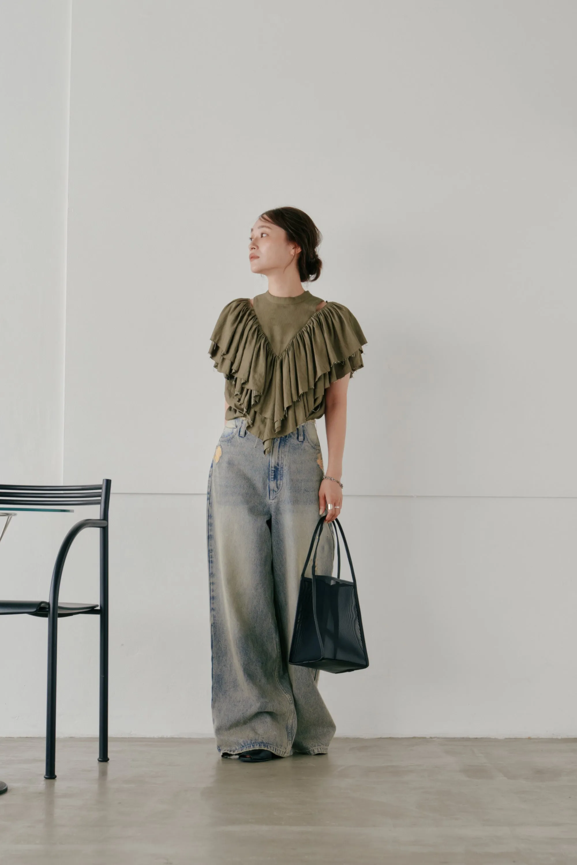 volume ruffle tops