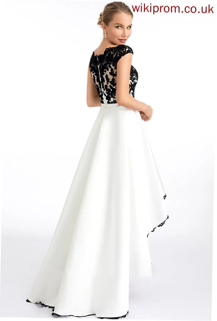 Wedding Dresses Dress Neck Asymmetrical Gisselle Scoop Ball-Gown/Princess Wedding Satin