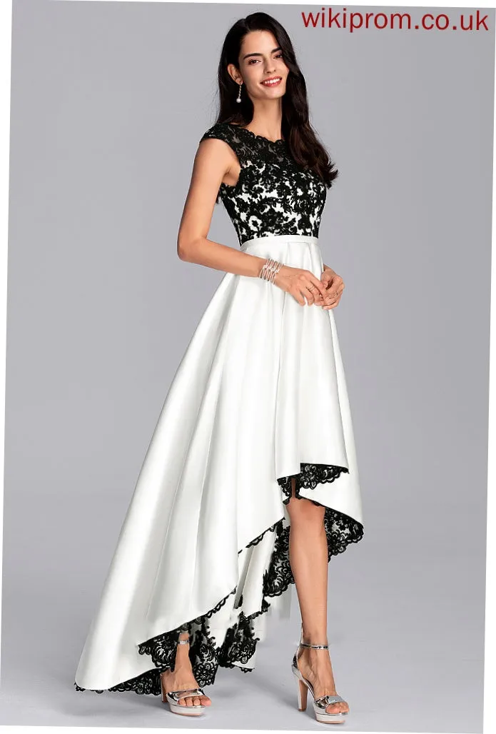 Wedding Dresses Dress Neck Asymmetrical Gisselle Scoop Ball-Gown/Princess Wedding Satin
