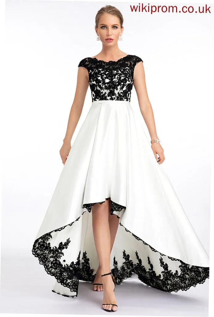 Wedding Dresses Dress Neck Asymmetrical Gisselle Scoop Ball-Gown/Princess Wedding Satin