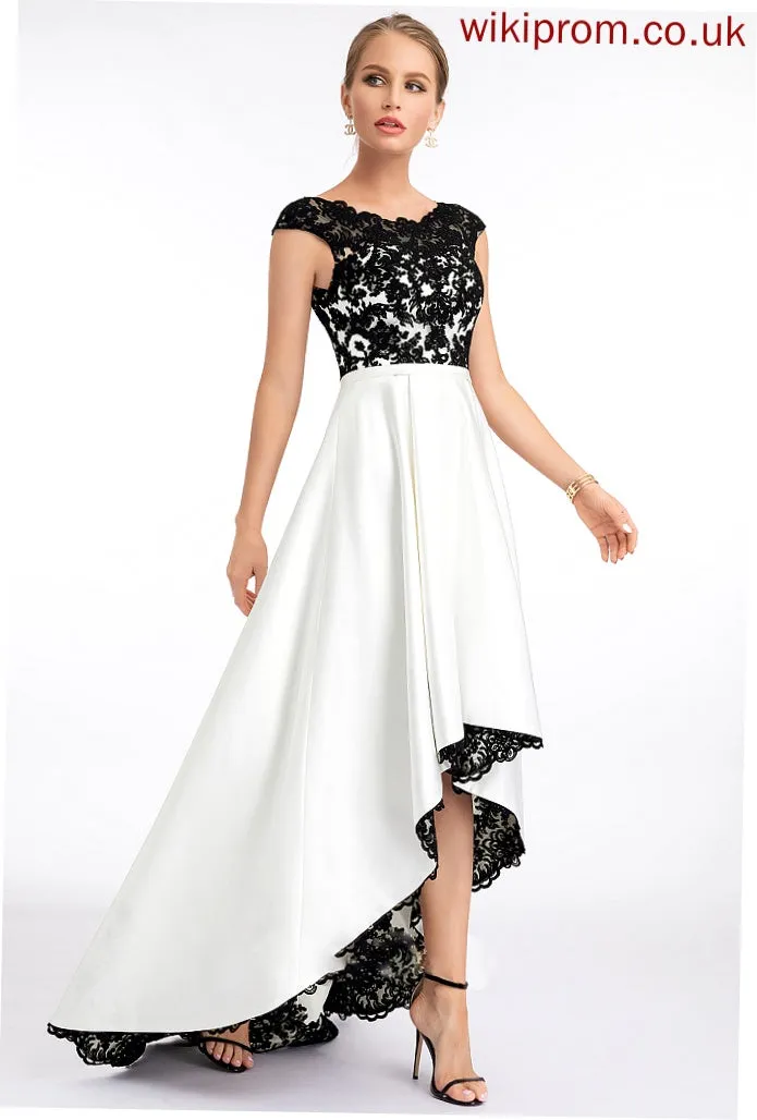 Wedding Dresses Dress Neck Asymmetrical Gisselle Scoop Ball-Gown/Princess Wedding Satin