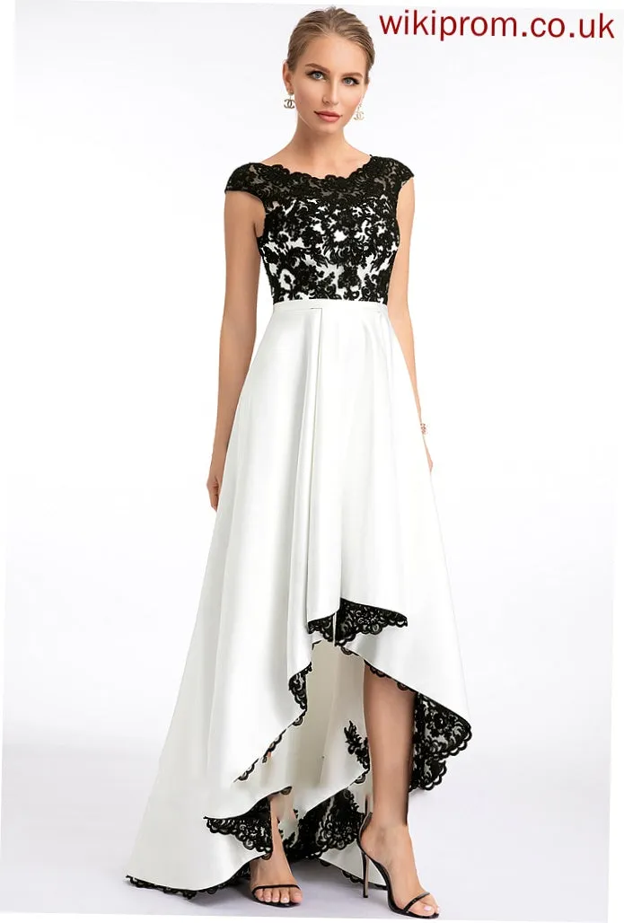 Wedding Dresses Dress Neck Asymmetrical Gisselle Scoop Ball-Gown/Princess Wedding Satin