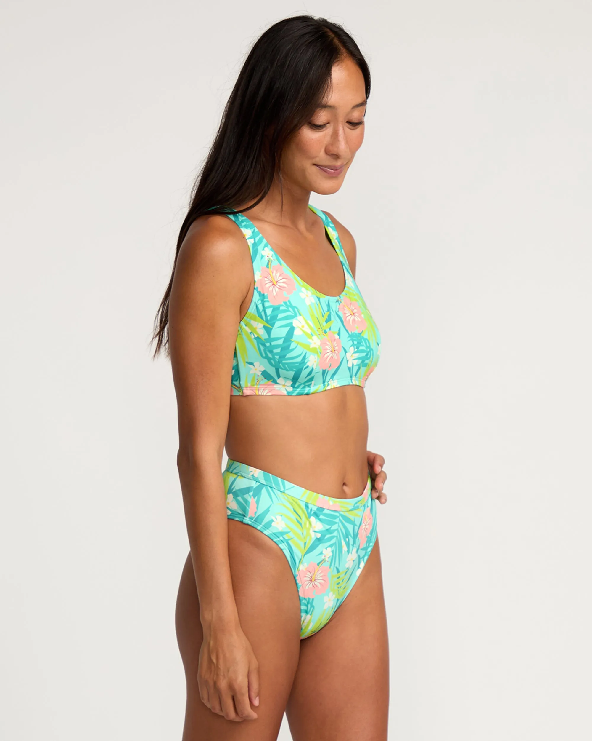 Womens Reef Lihue Moderate Bikini Bottom - Barrier Reef
